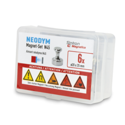 Sintron Magnetics N45 Neodymmagneet-set 6 stuks 20x25mm