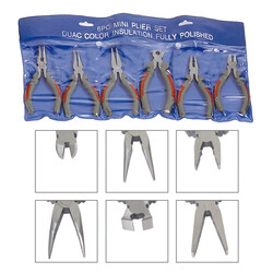 6 delige tangenset in etui