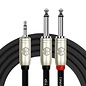 Kirlin 3,5mm stereo phone plug -> 2x 6,3mm mono mannelijk - 1 meter