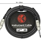 Kirlin 2 x 6.3mm  Jack kabel 1 meter