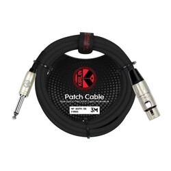 Kirlin XLR vrouwelijk <> 6,3mm mono mannelijk - 3 meter