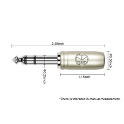 Kirlin 6,3mm stereo mannelijk <-> 6,3mm stereo mannelijk 6m