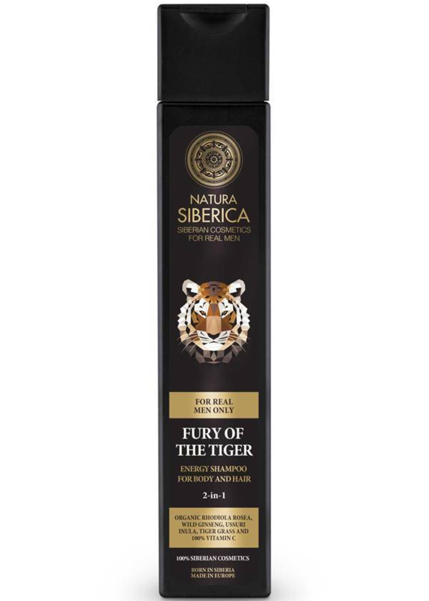 Natura Siberica Fury of the Tiger 2 -in-1 Energy Shampoo for Body & Hair 250 ml