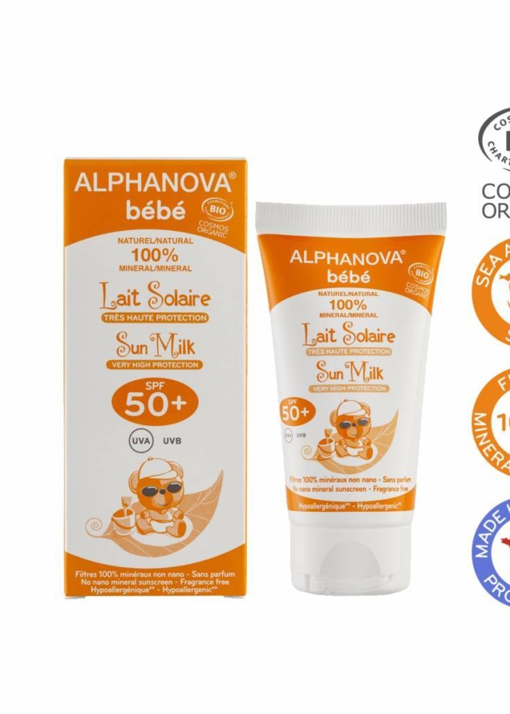 ALPHANOVA SUN BIO SPF 50+ Bebe Hypo allergeen Sun Milk 50g
