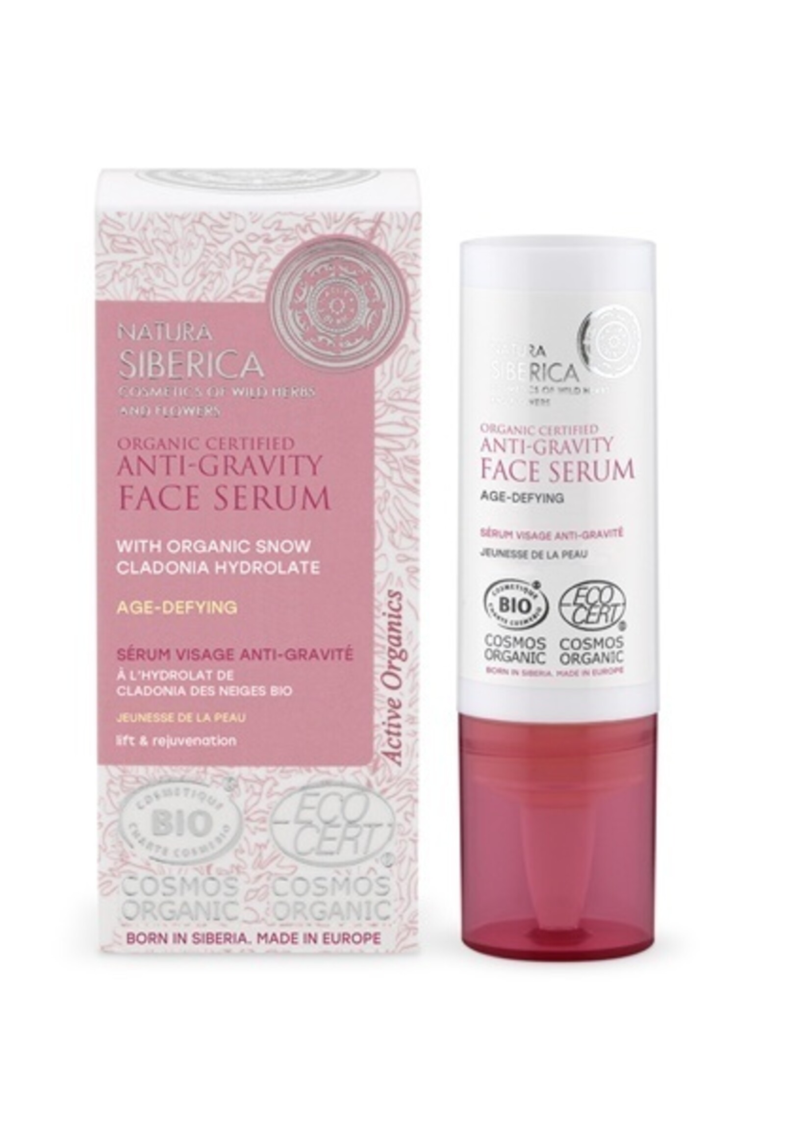 Natura Siberica Organic Certified Anti Gravity Face Serum Age Defying 15ml