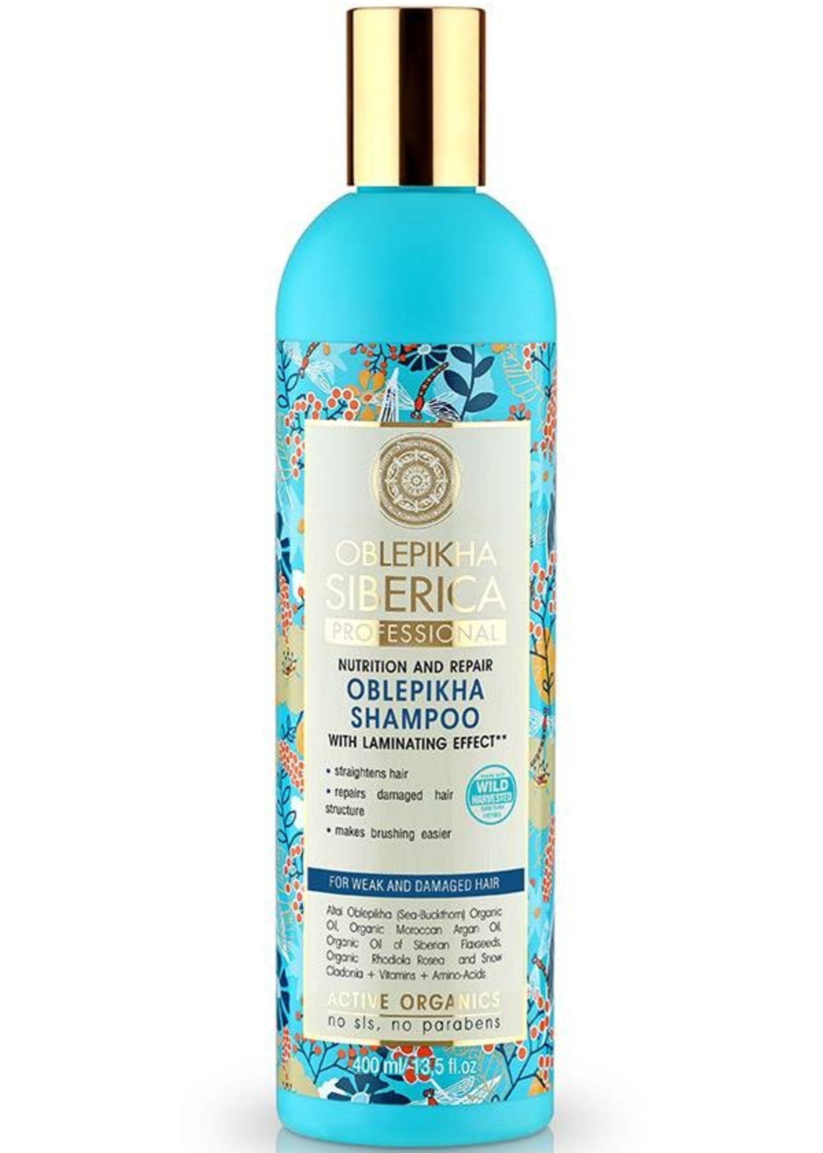 Natura Siberica Oblepikha Shampoo Voeding en Herstelling ( Zwak en beschadigd haar ) 400 ml