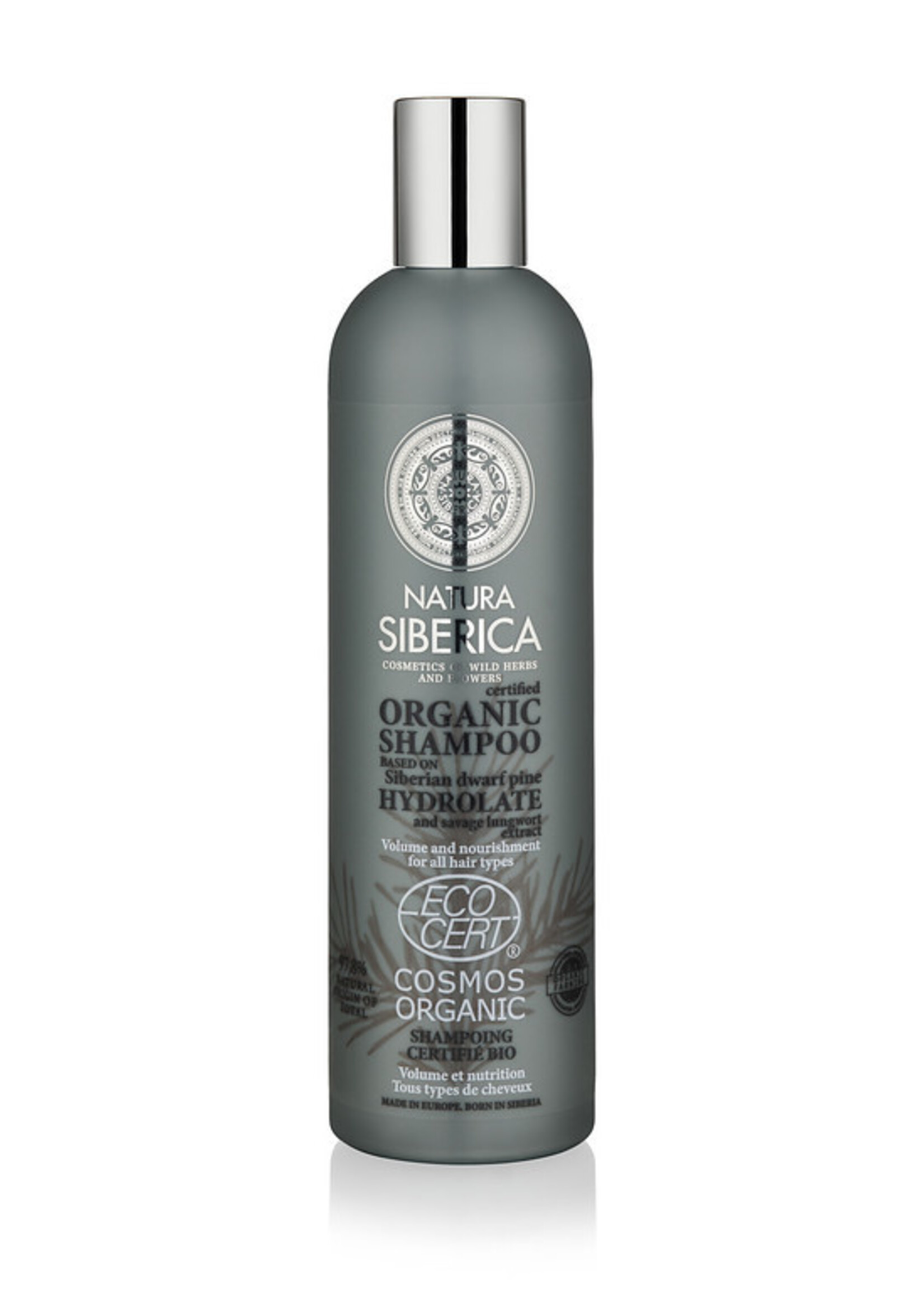 Natura Siberica Gecertificeerde biologische shampoo Volume en voeding voor alle haartypes, 400ml.