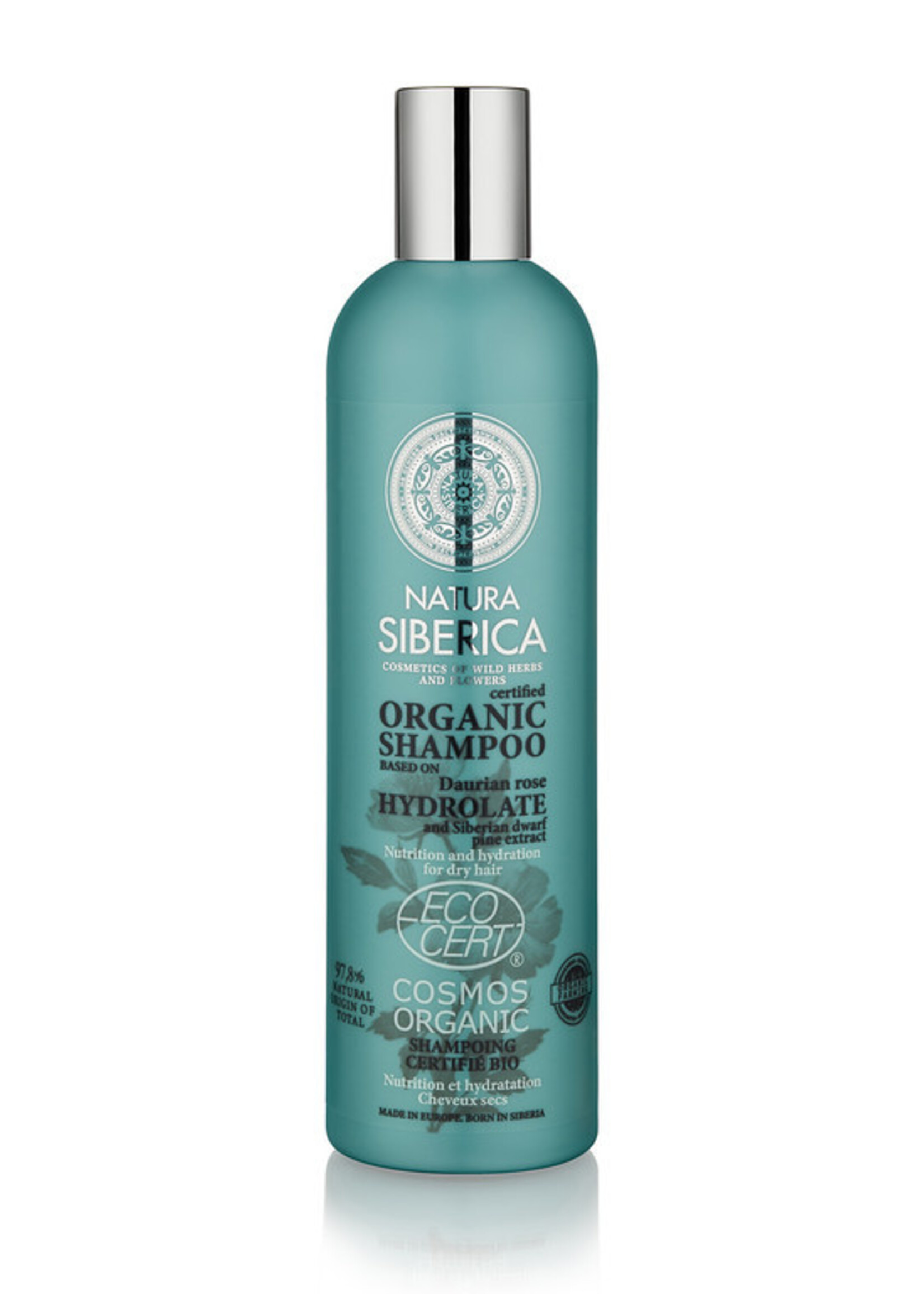 Natura Siberica Gecertificeerde Organische Shampoo voeding en hydratatie voor droog haar 400ml.