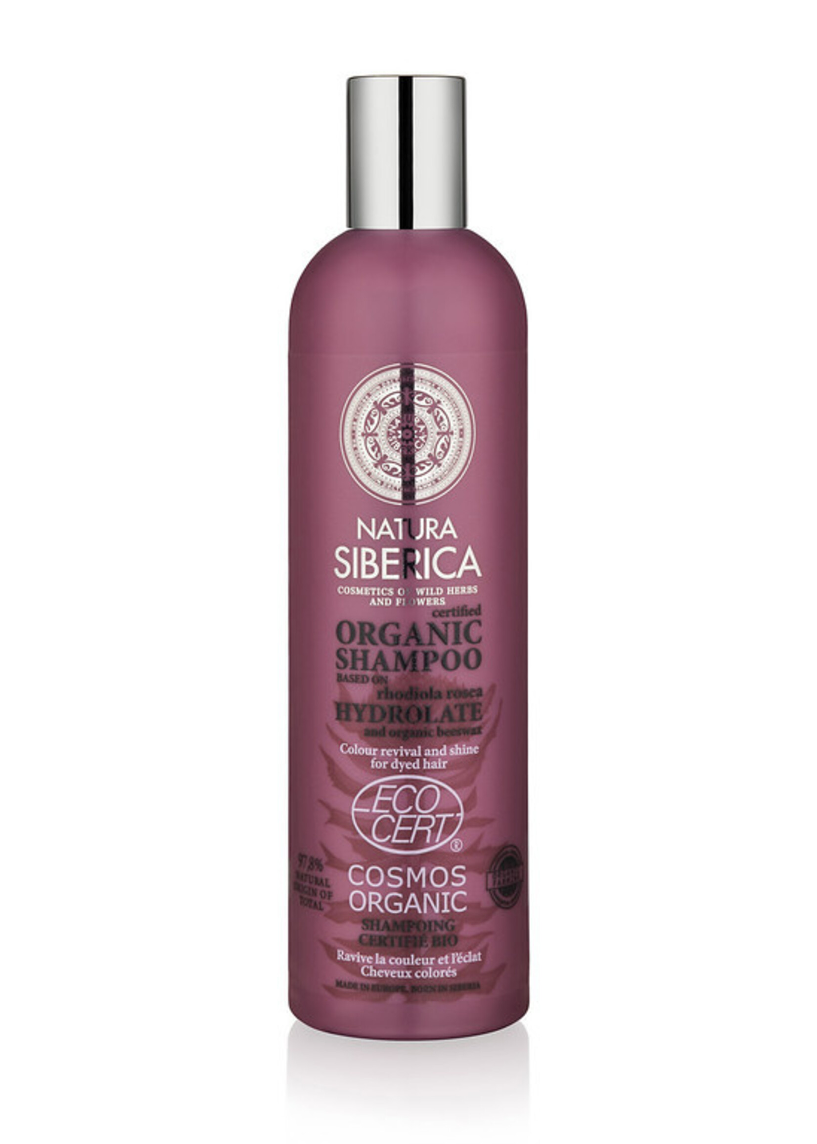 Natura Siberica Zertifiziertes Bio-Shampoo. Farbauffrischung und Glanz für gefärbtes Haar 400ml.