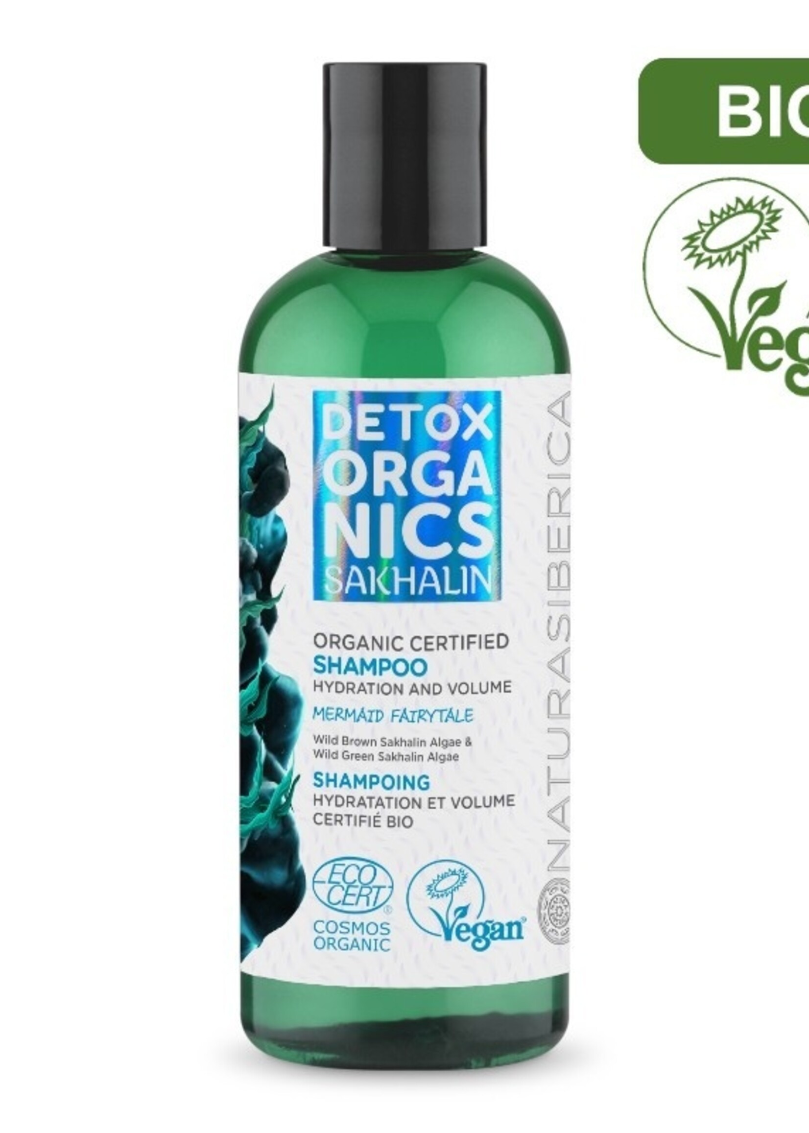 Detox Organics Biologisch gecertificeerde hydratatie en volume shampoo, 260 ml
