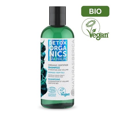 Detox Organics Biologisch gecertificeerde hydratatie en volume shampoo, 260 ml
