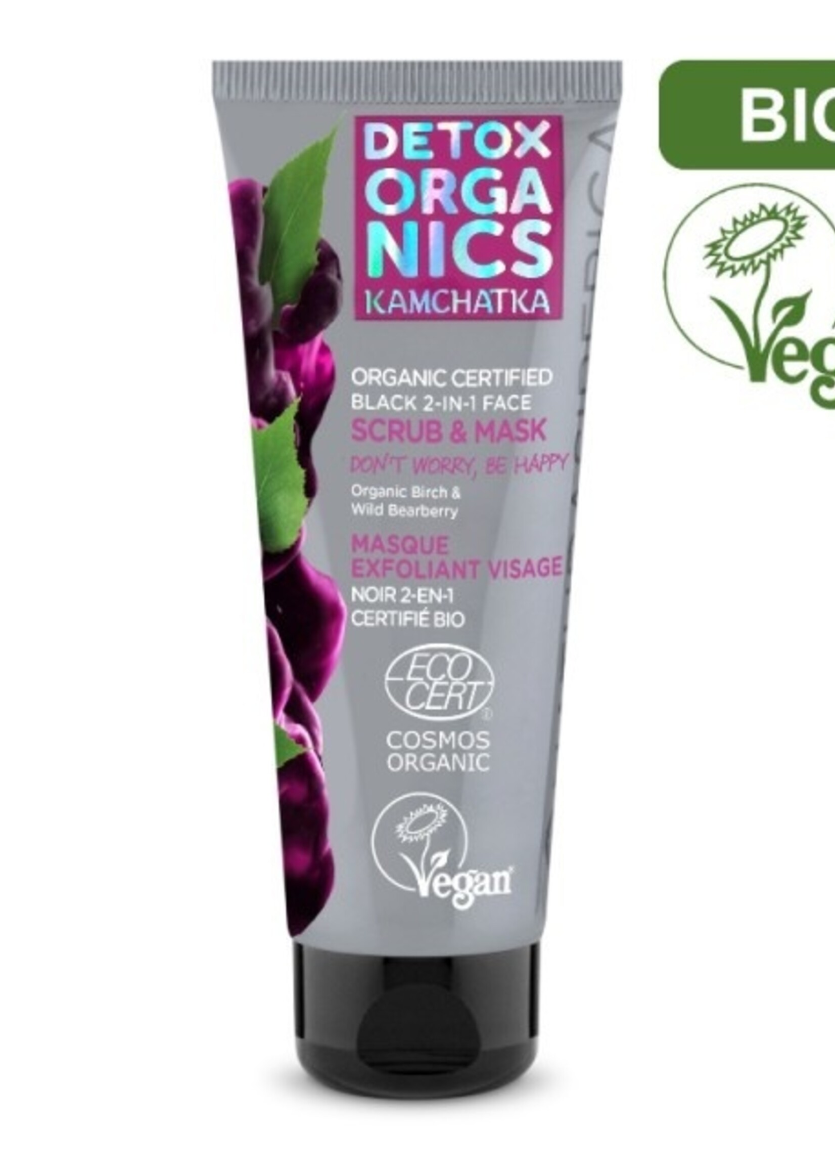 Detox Organics Peeling-Maske 2-in-1 bio-zertifiziert