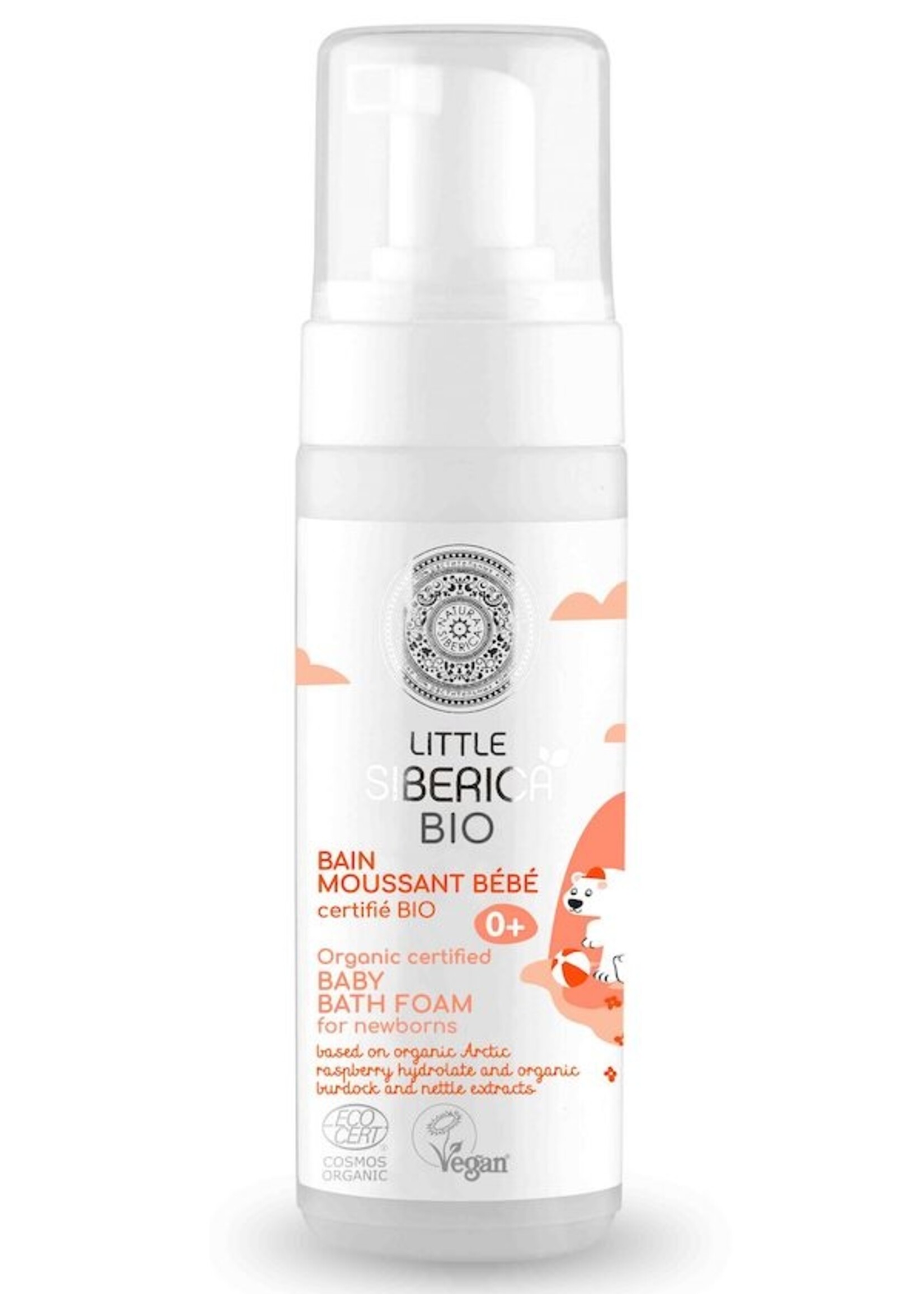 Natura Siberica Baby Bath Foam for Newborns with Organic Extracts of Bur and Nettle 0+ 150 ml