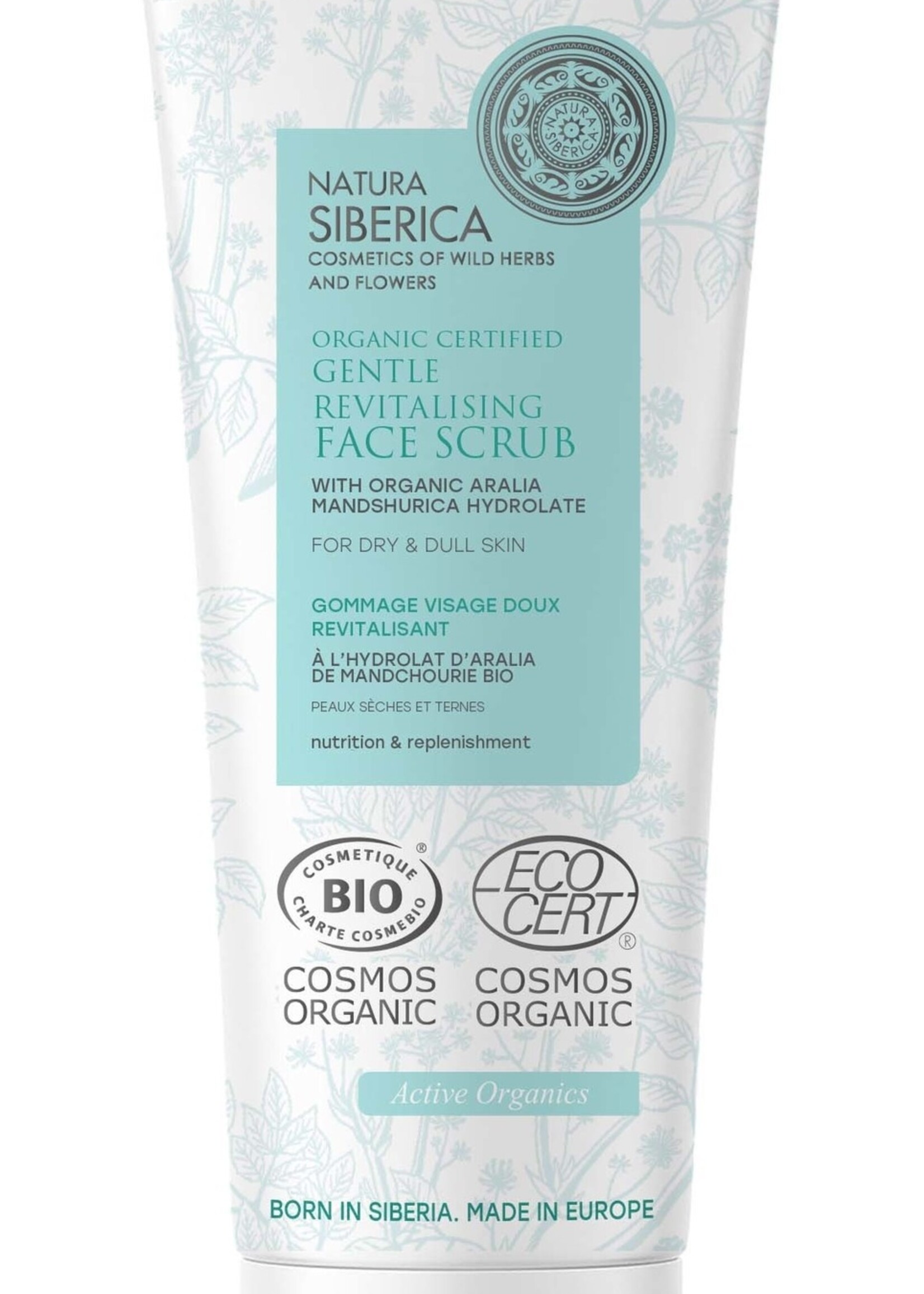 Natura Siberica Revitalisierendes Gesichtspeeling für trockene und matte Haut, 100ml