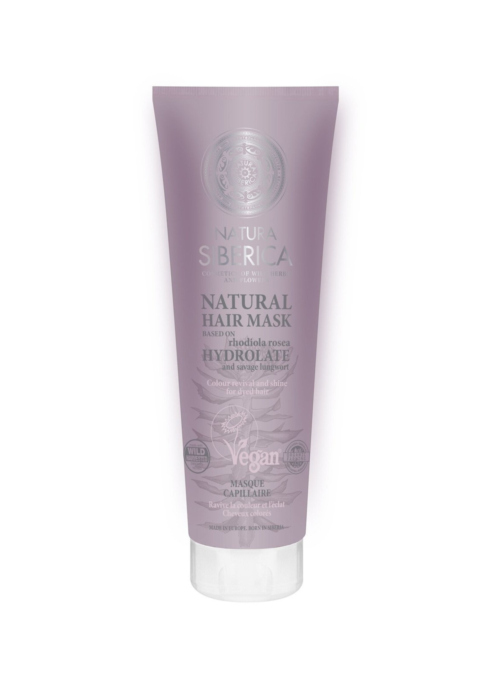 Natura Siberica Farbauffrischung und Glanz-Haarmaske für gefärbtes Haar, 200 ml