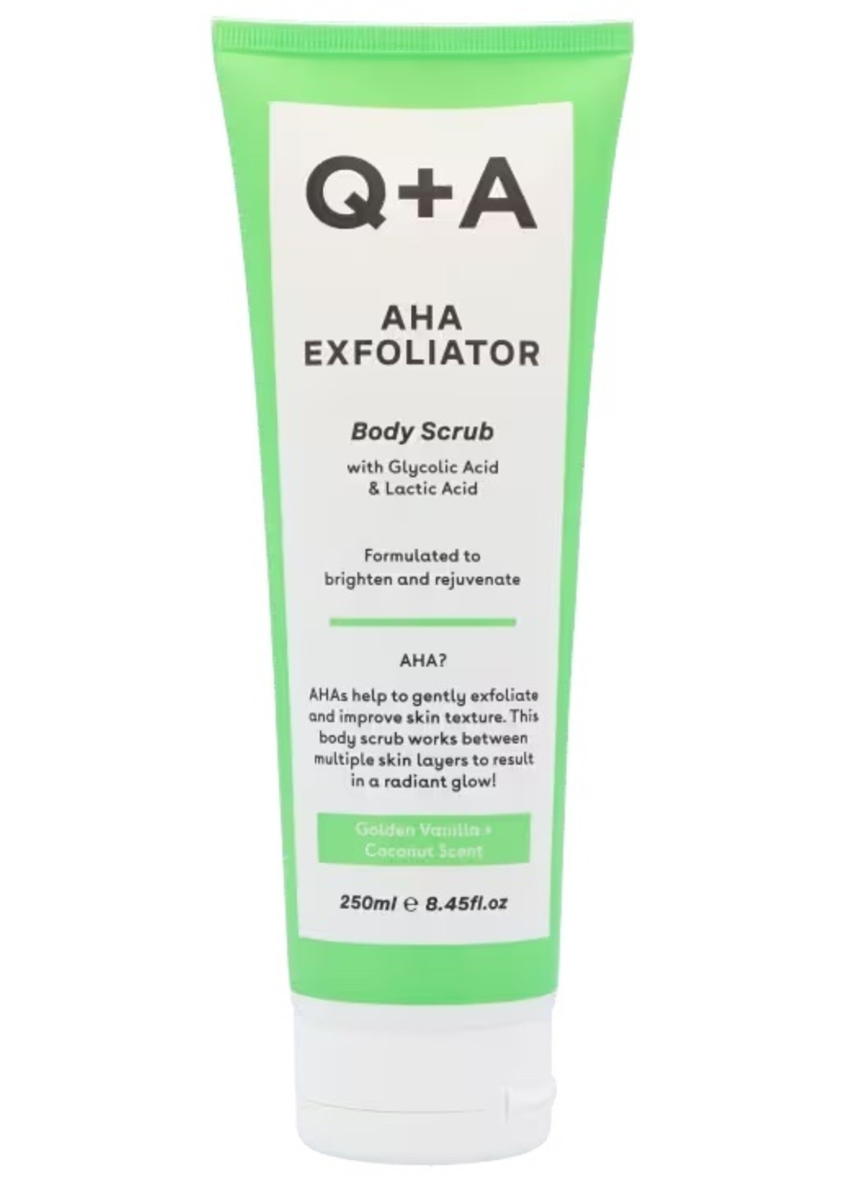 Q+A Skincare AHA Exfoliator Body Scrub - 250ml