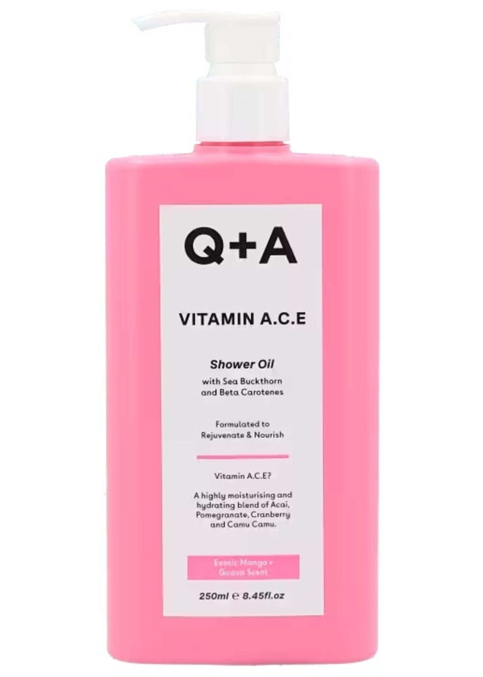 Q+A Skincare Vitamin A.C.E Cleansing Shower Oil - 250ml
