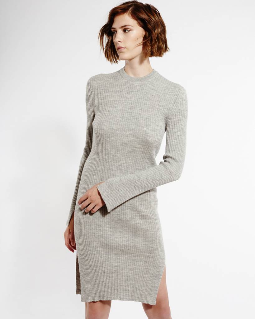 light gray sheath dress