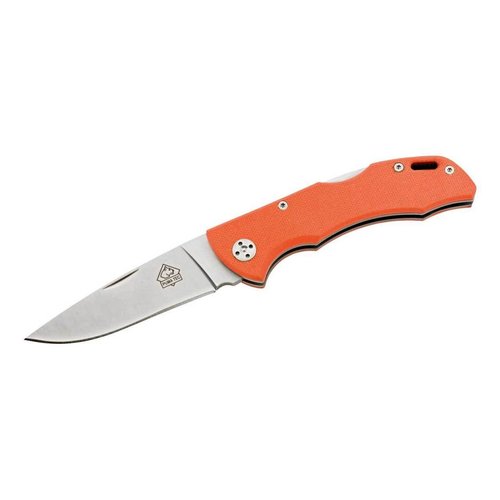 PUMA TEC Taschenmesser, AISI 420 Stahl, Drop Point Klinge, orange G10 Griffschalen, Back Lock, Fangriemenöse PUMA TEC Taschenmesser, AISI 420 Stahl, Drop Point Klinge, orange G10 Griffschalen, Back Lock, Fangriemenöse