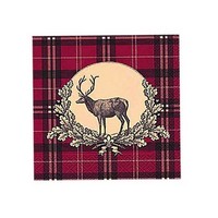 Checkered napkin deer