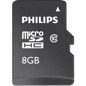 Philips Micro SDHC geheugenkaart met adapter (Cl.10-8GB)