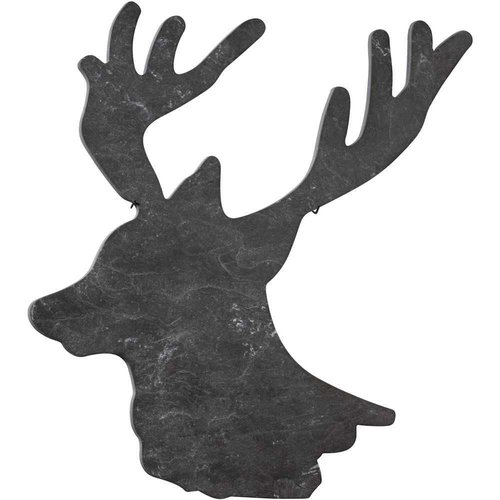 Deer Head Profile made of slate