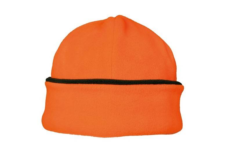 orange fleece hat