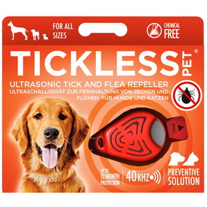 Tickless Ultrasonic tick and flea repellent pet orange