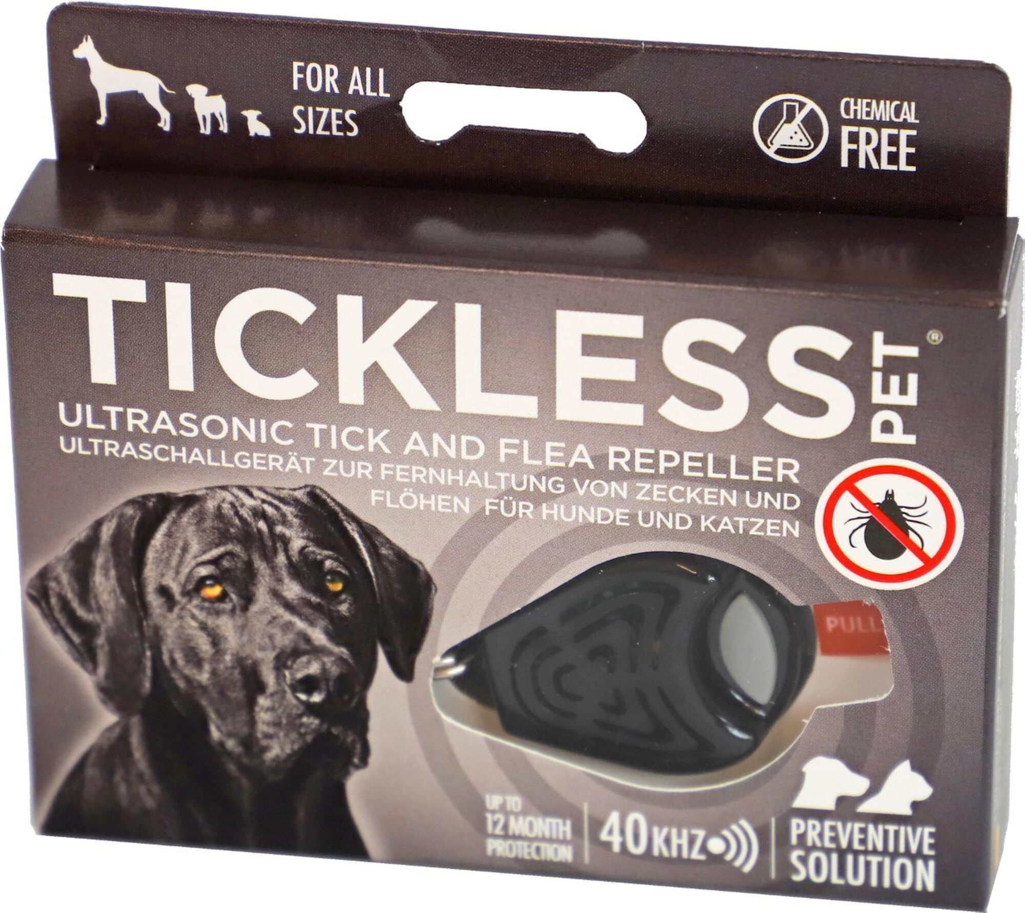 Tickless Ultrasone teken- en vlooienverjager huisdier Zwart