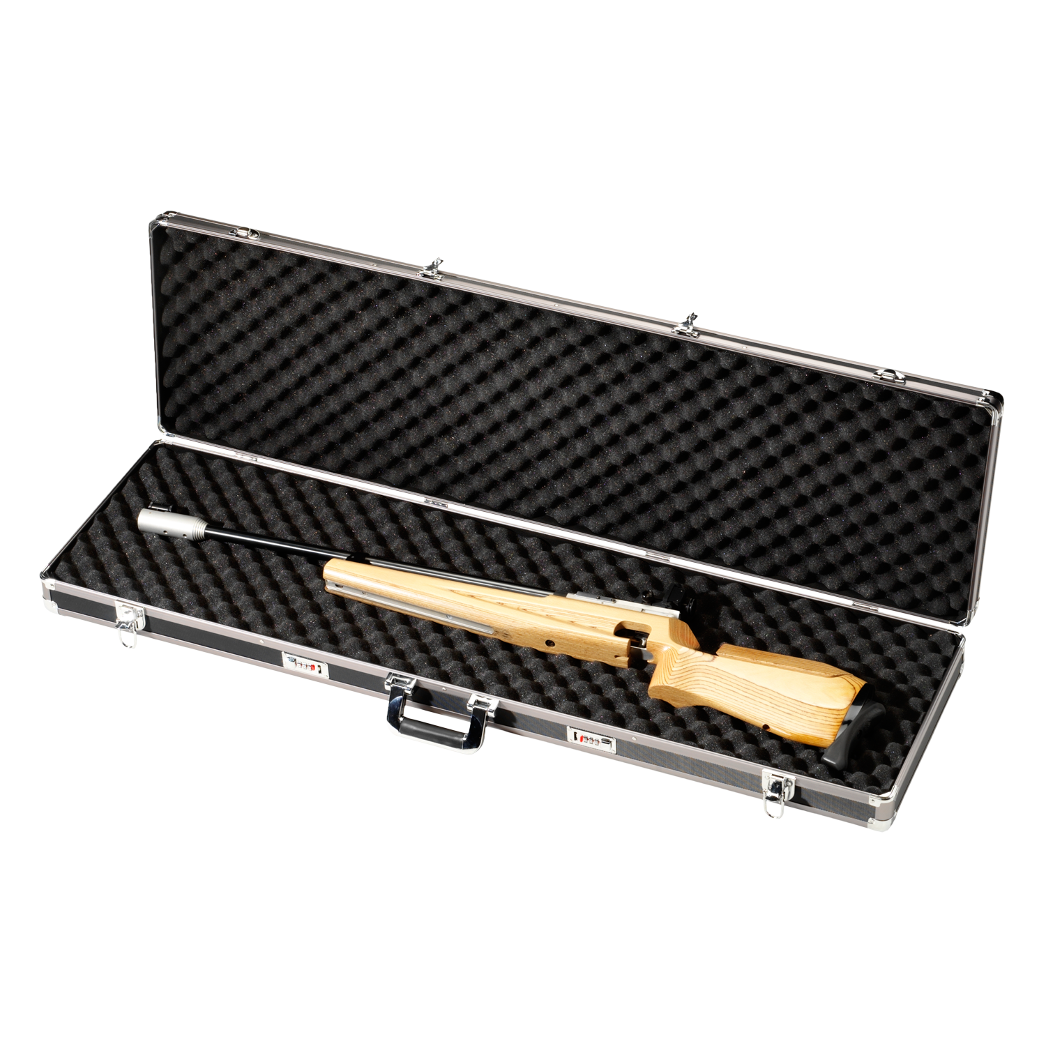 Fritzmann aluminum frame case with reinforced corners 123x33x10cm