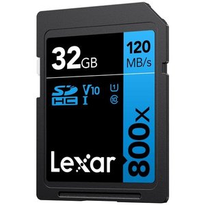 Lexar SDXC Blue Series UHS-I 800x 32GB V10