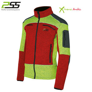 Pfeiffer Sicherheitssysteme PSS X-treme Arctic Faserstrickjacke rot/gelb