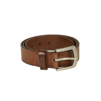 Cognac Brown Leather Belt, width 4 cm