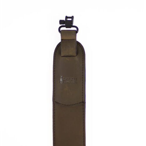 Mjoelner Rifle sling brown leather, cartridge holder, sling bracket, neoprene