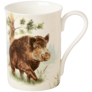 Ihr Porseleinen koffiemok met een wild zwijn. Ihr Porseleinen koffiemok met een wild zwijn.