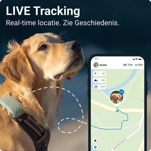 Tractive GPS-Tracker für Hunde XL grün