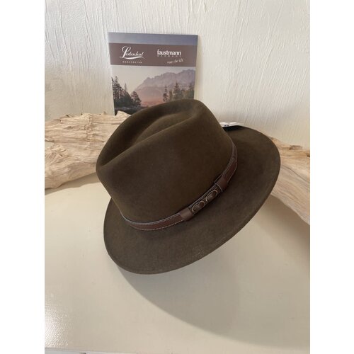 Loden Hat with Leather Trim