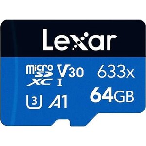 Lexar Carte microSD Blue Series UHS-I 633x 64 Go V30 Lexar Carte microSD Blue Series UHS-I 633x 64 Go V30