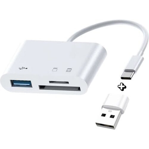 Dazaro SD Card Reader - USB C SD Card Reader - Micro SD Card Reader - USB Hub - with USB-A Converter Dazaro SD Card Reader - USB C SD Card Reader - Micro SD Card Reader - USB Hub - with USB-A Converter