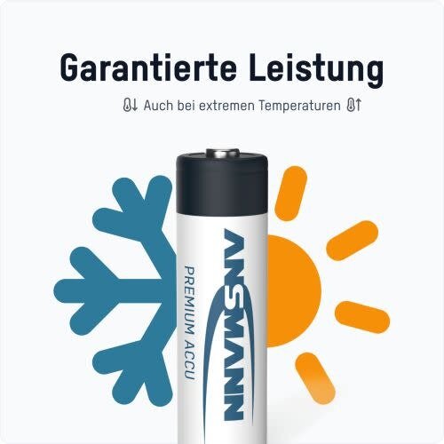 Ansmann NiMH-batterij Mignon AA type 2700 (min. 2650 mAh), blisterverpakking van 4 stuks