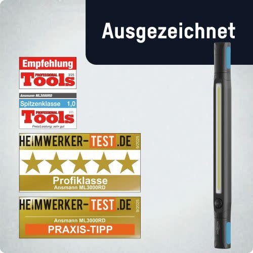 Ansmann Universele lamp ML3000RD oplaadbaar