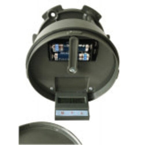 Berger & Schroter Voederautomaat, aangestuurd via digitale klok.