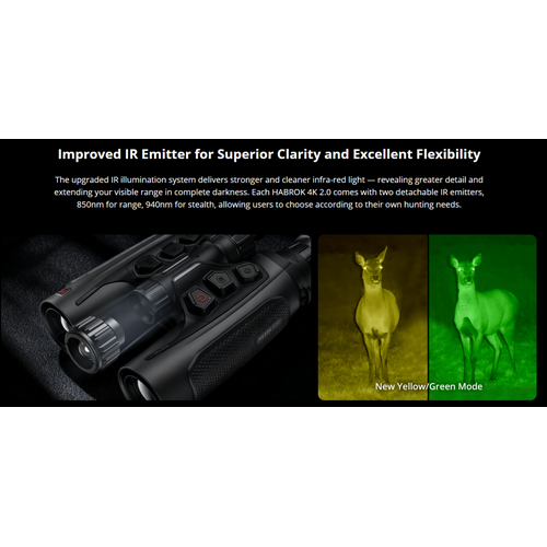 Hikmicro Habrok 4K 2.0 HE25L Binocular: Thermal & Optical Image. Hikmicro Habrok 4K 2.0 HE25L Binocular: Thermal & Optical Image.