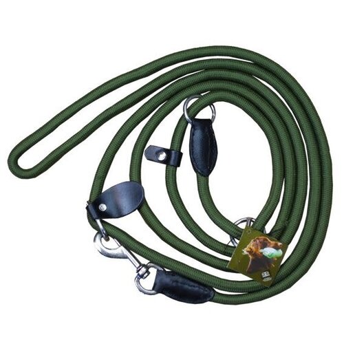 ProLoo Hondenlijn flexibel lang nylon legergroen L220 D10mm ProLoo Hondenlijn flexibel lang nylon legergroen L220 D10mm