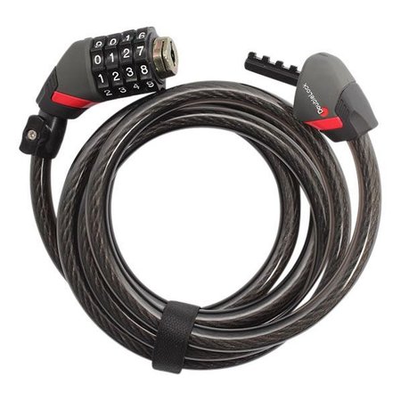 DoubleLock Kabelslot Coil Cable Combo 185 CM  - 12 MM  met cijfercode