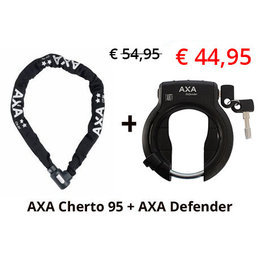 AXA 2e fietsslot aanbieding: AXA Cherto Compact 95 ART-2 + AXA Ringslot Defender