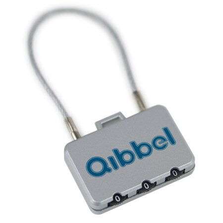 Qibbel Air Mini kabelslot Grijs met cijfercode - multifunctioneel