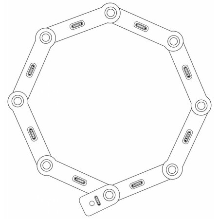 ABUS Vouwslot Bordo Alarm 6000KA SH Xplus 90 cm Zwart - inclusief slothouder