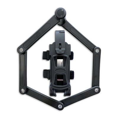 Lynx Vouwslot 85 cm Zwart met houder