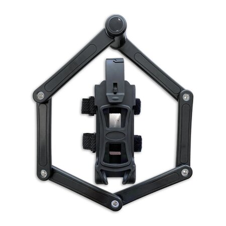 Lynx Vouwslot 85 cm Zwart met houder